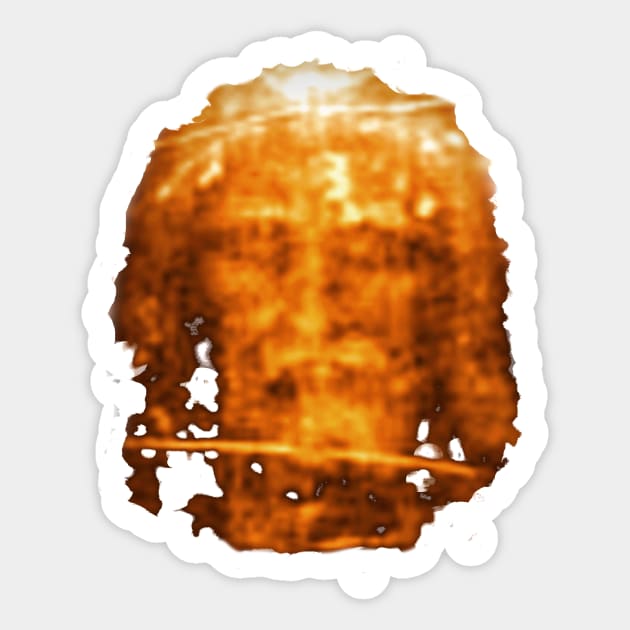 The Shroud of Turin Holy Face of Jesus Sticker by hispanicworld